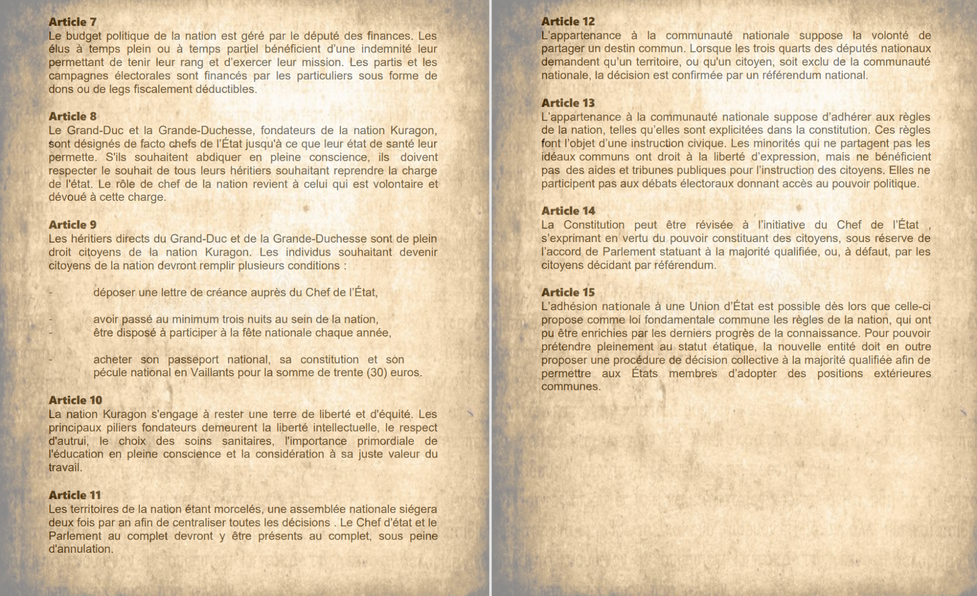 Constitution grand duche de kuragon micronation 17 avril 2022 pages2